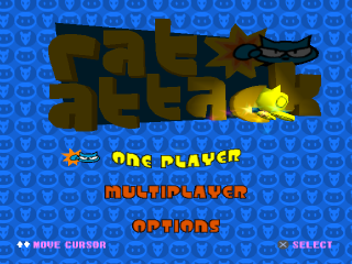 Rat Attack title screen for Playstation